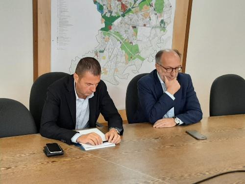 Il vicegovernatore Riccardo Riccardi (a destra nella foto) con il sindaco di Pordenone Alessandro Ciriani